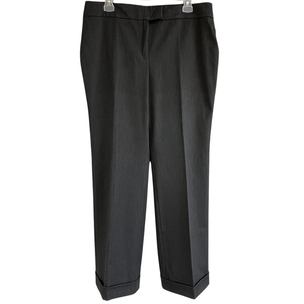 Thalian Sz 14 Dark Gray Trousers Long Length Pants Office Career Dark Academia